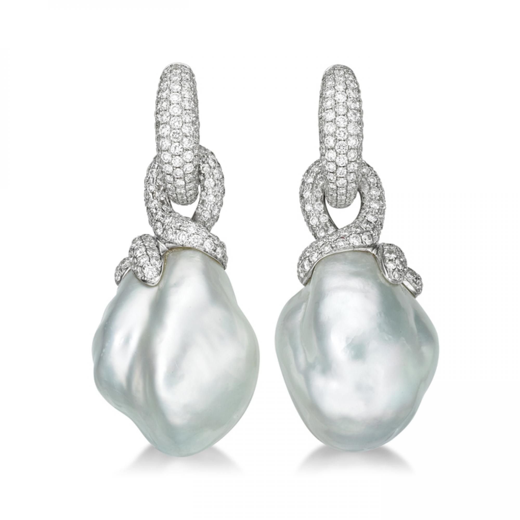 south sea baroque pearl earrings